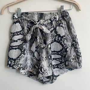 Snake print silky shorts by superdown off revolve, new with tags never worn